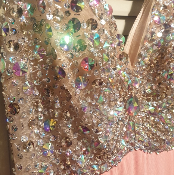 Light pink prom or pageant gown - Picture 3 of 7